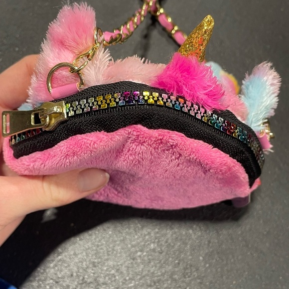 Ty Fantasia Pink Unicorn Mini Crossbody Plush Purse For Little Girls - Picture 7 of 13